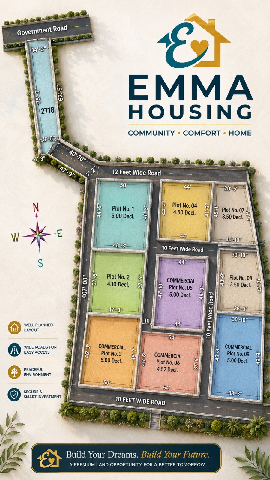 Plot layout map - Emma Housing project